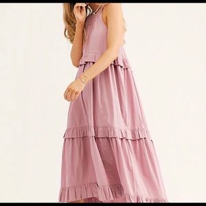 FREE PEOPLE Anita Midi Pink Dress